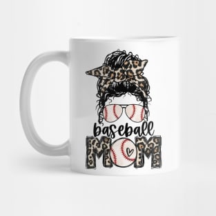 Baseball Mom Leopard Mug